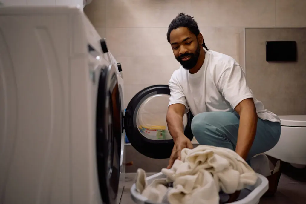 Clothes dryer doing laundry