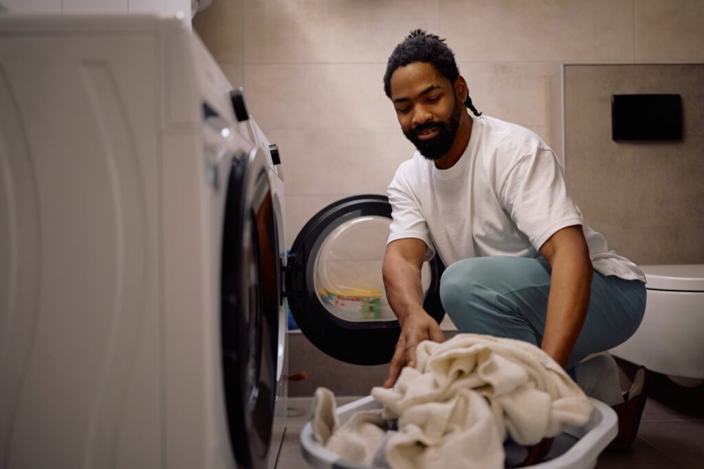 Clothes dryer doing laundry